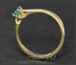 Preview: Brillant 585 Gold Ring; 0,32ct, intensiv blau; Si2